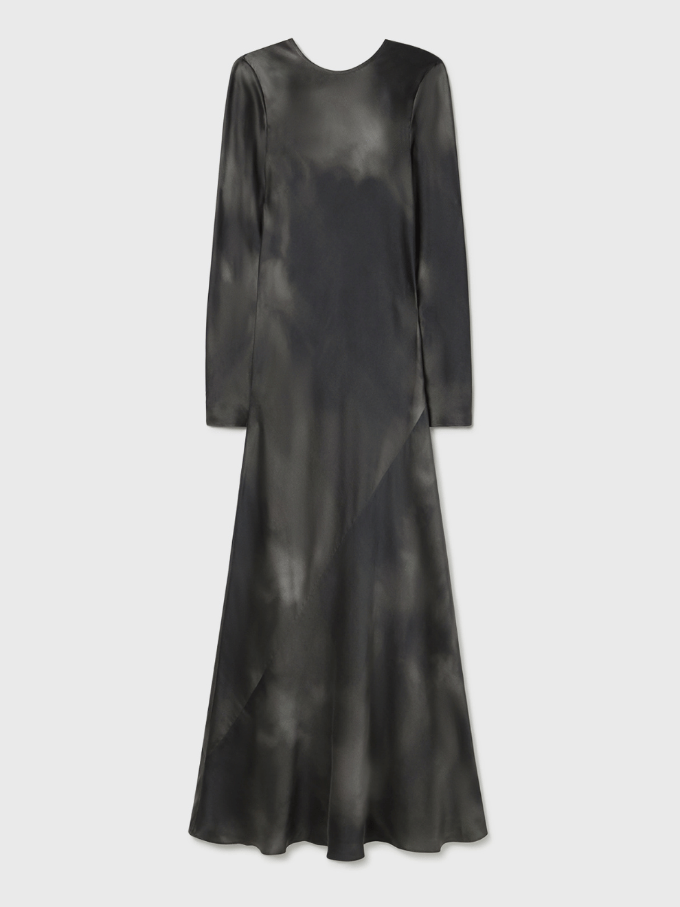 Full Sleeve Bias Cut Dress in Smoke