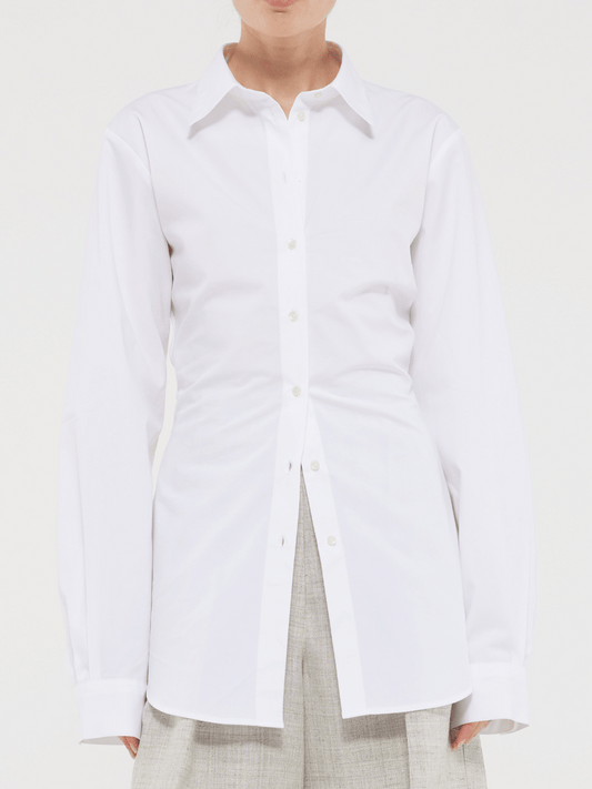 Shaped Poplin Shirt in White