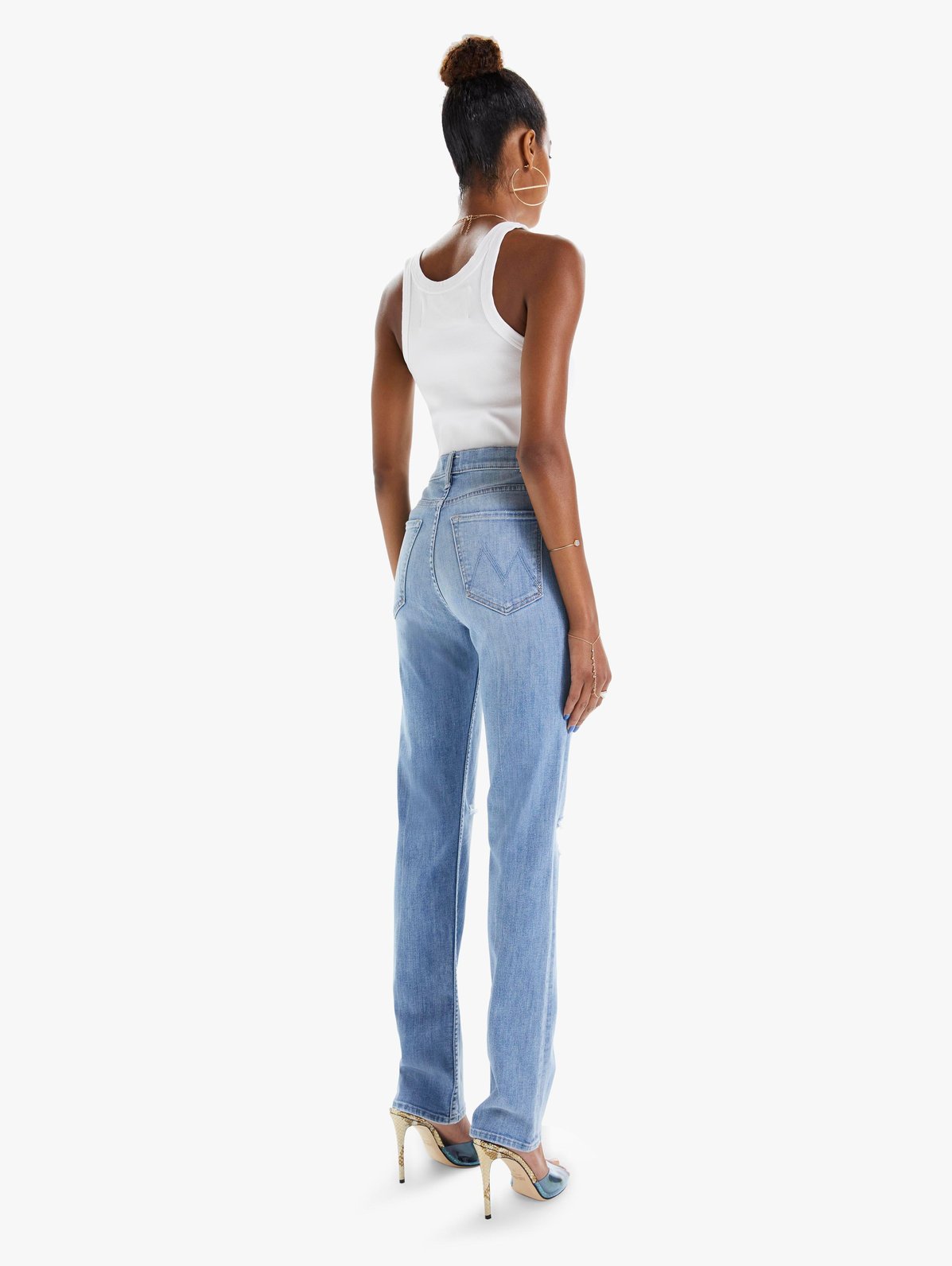 MOTHER denim jeans High Waisted Rider Skimp - Dreamer back view