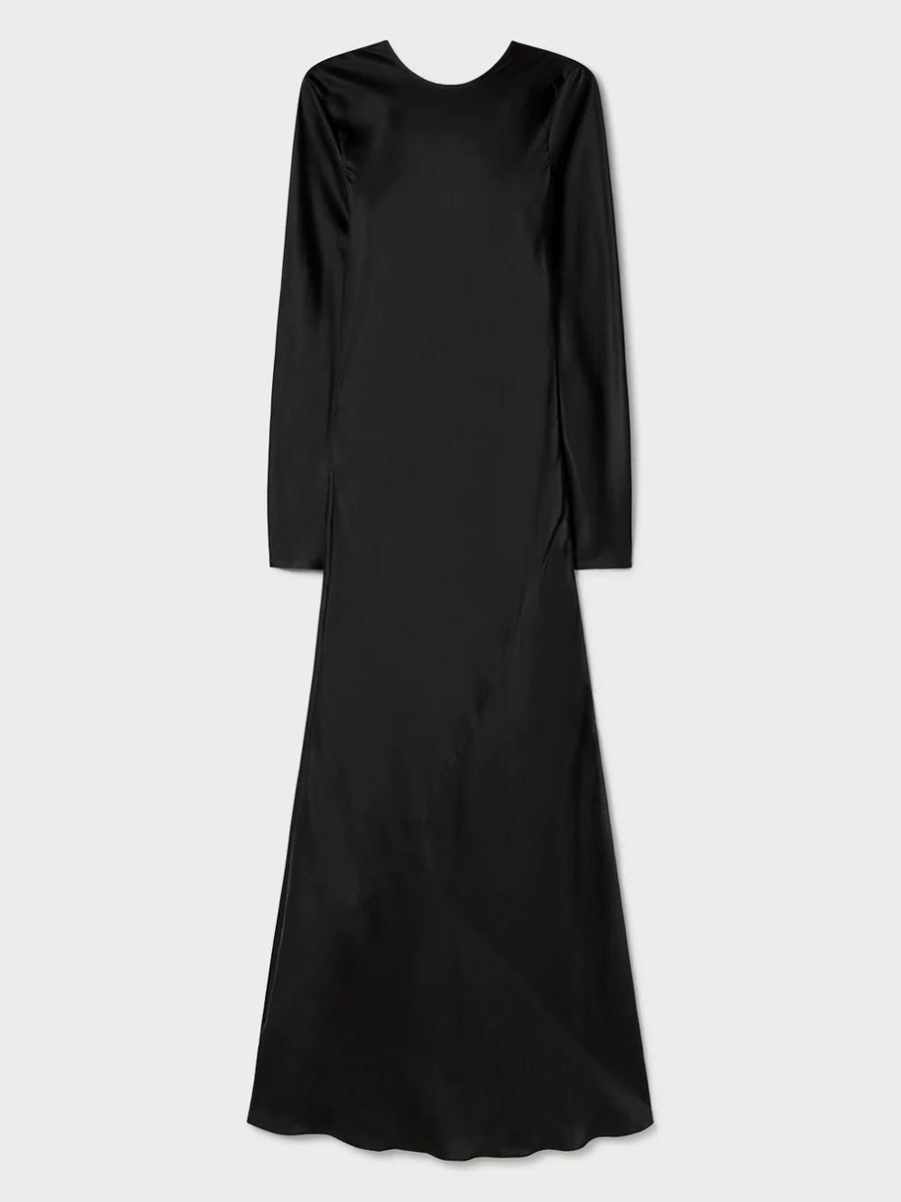 Full Sleeve Bias Cut Dress in Black