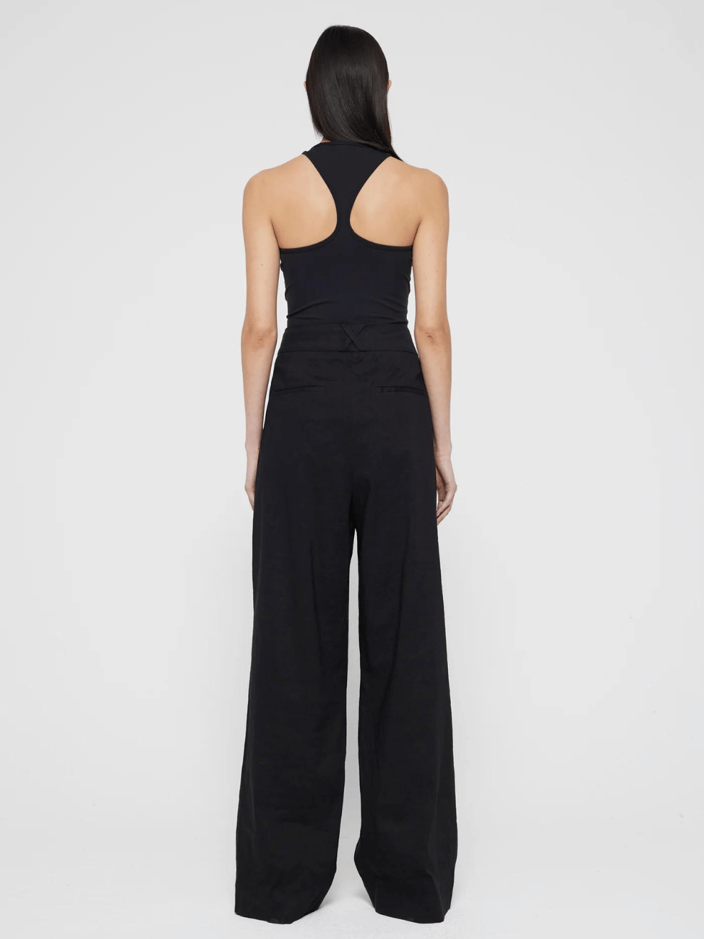 Shaped Technical Top in Black