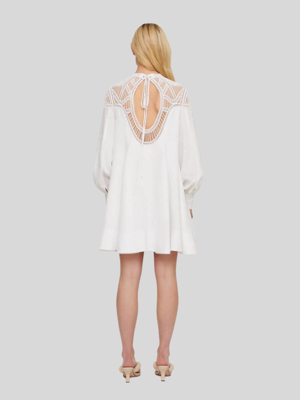 Inka Linen Mini Dress in White