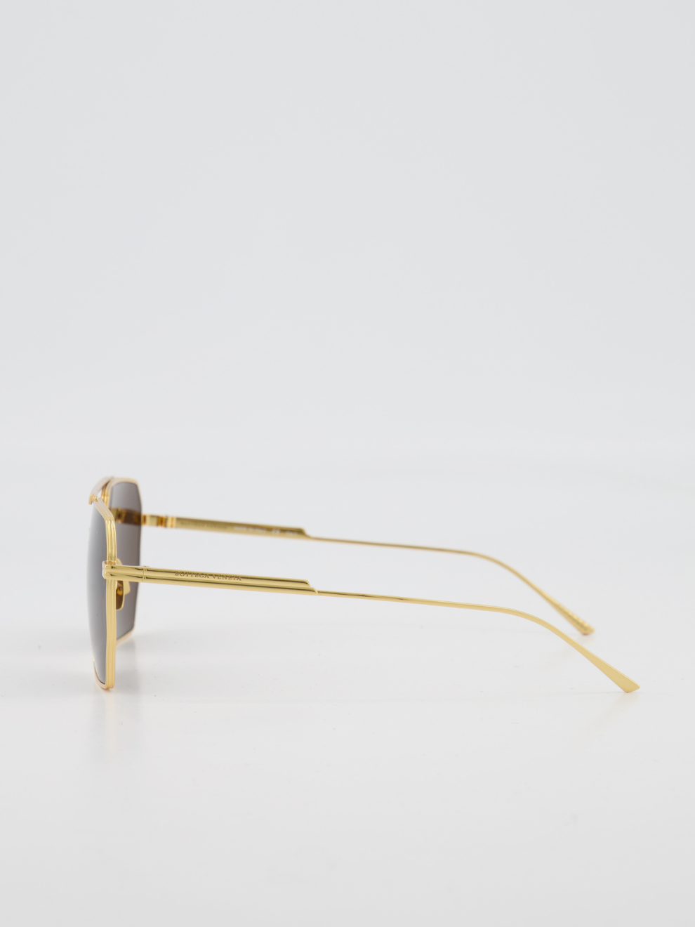 Hexagon Gold Frame Sunglasses in Brown