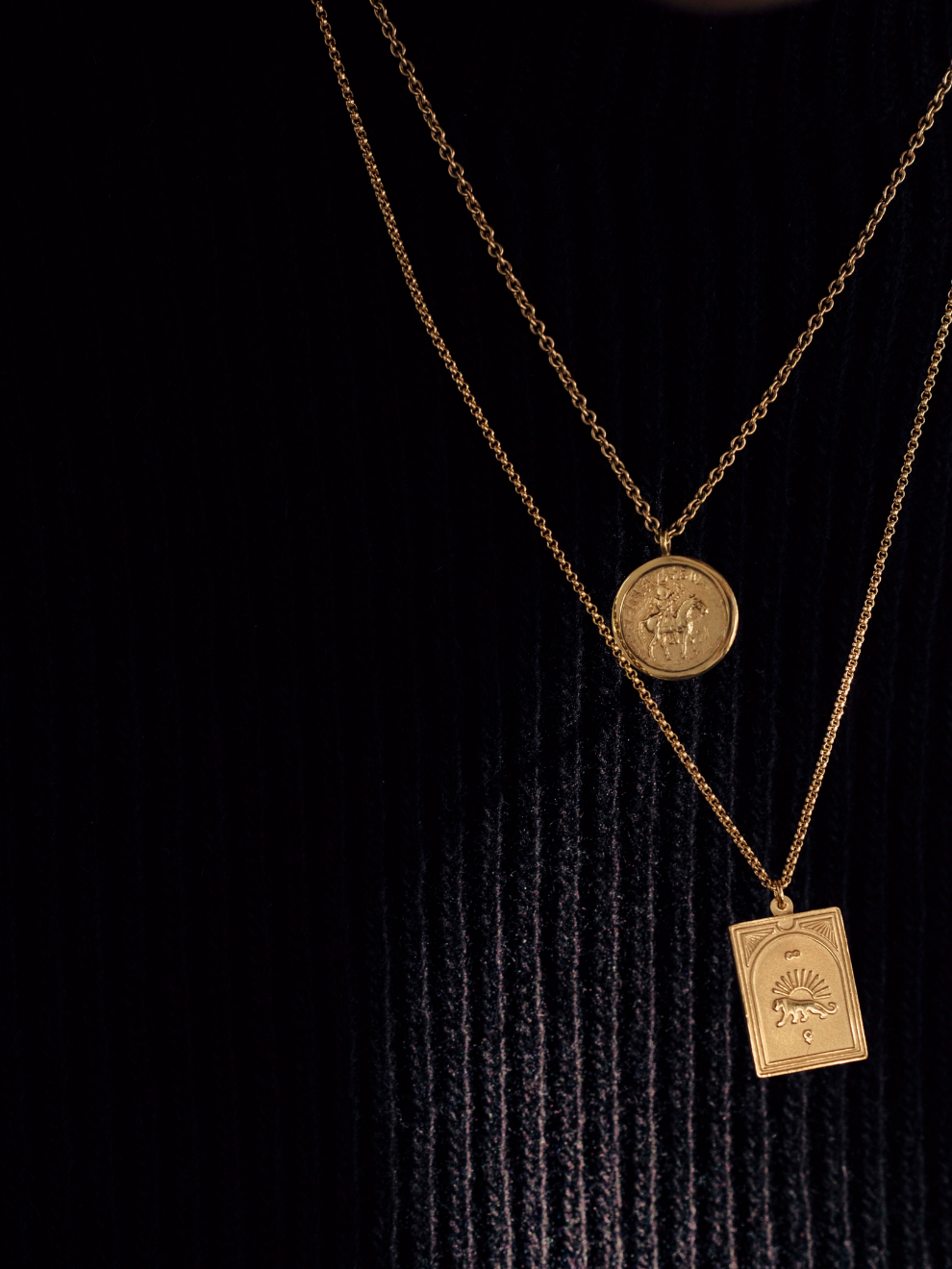 Tarot Strength Pendant Necklace in Gold