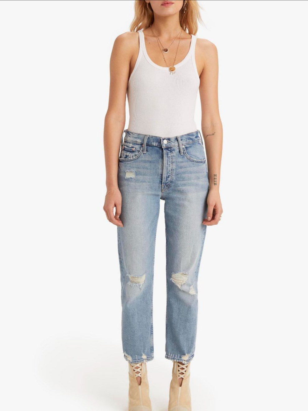 MOTHER denim Tomcat - The Confession jeans on model