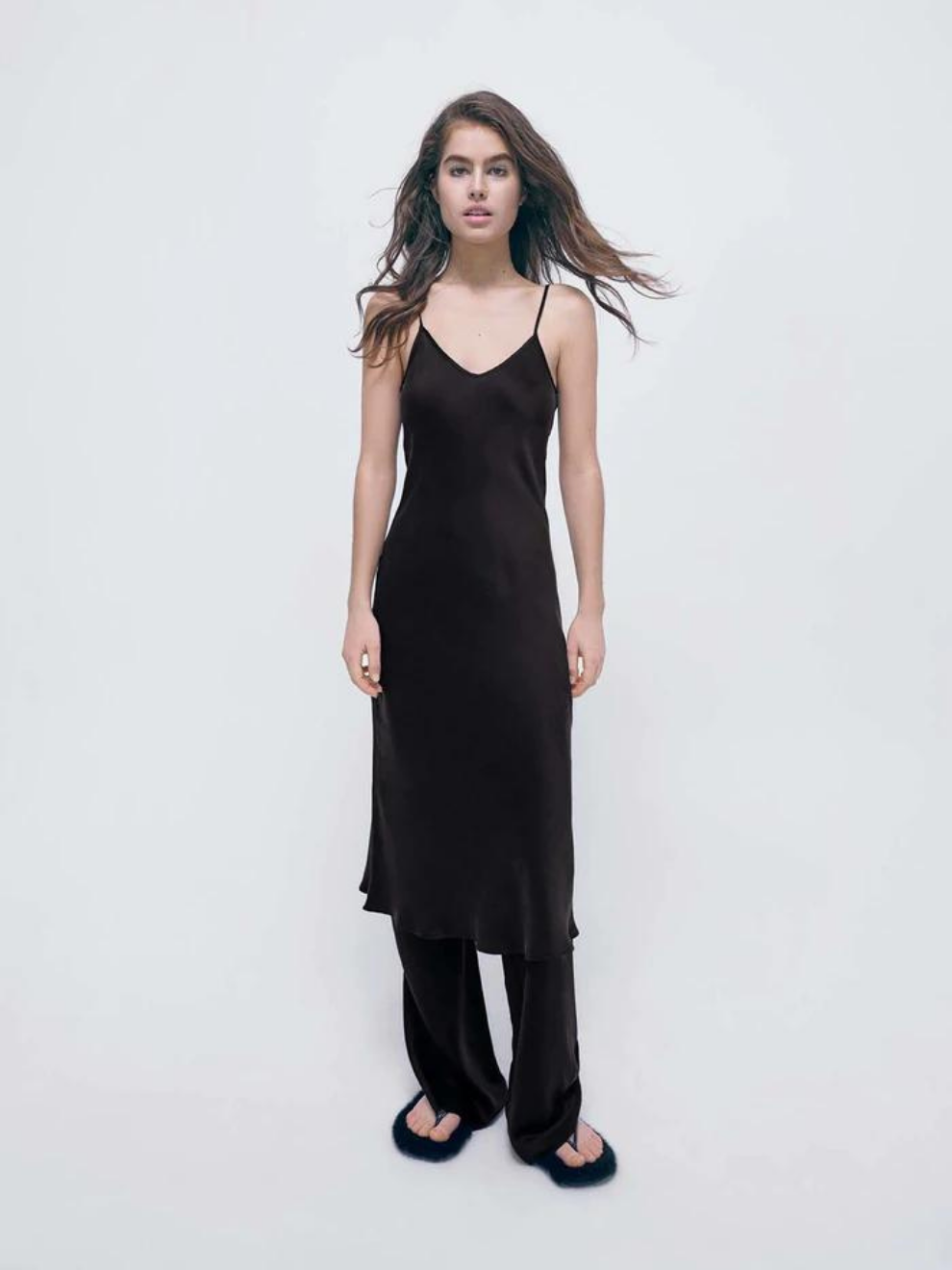 90's Slip Dress in Black