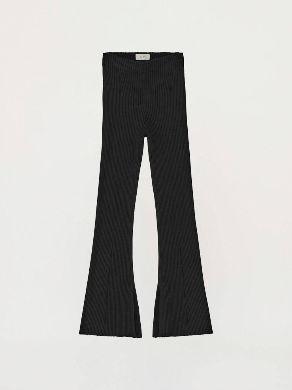 Kaite Rib Knit Pant in Black