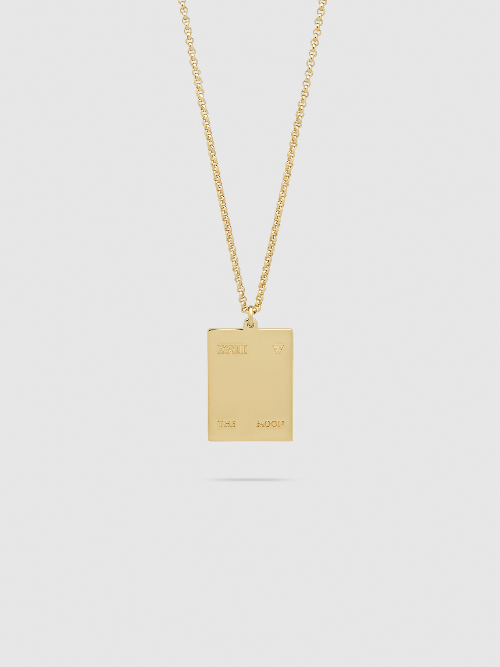 Tom Wood Tarot Moon Pendant in Gold Back