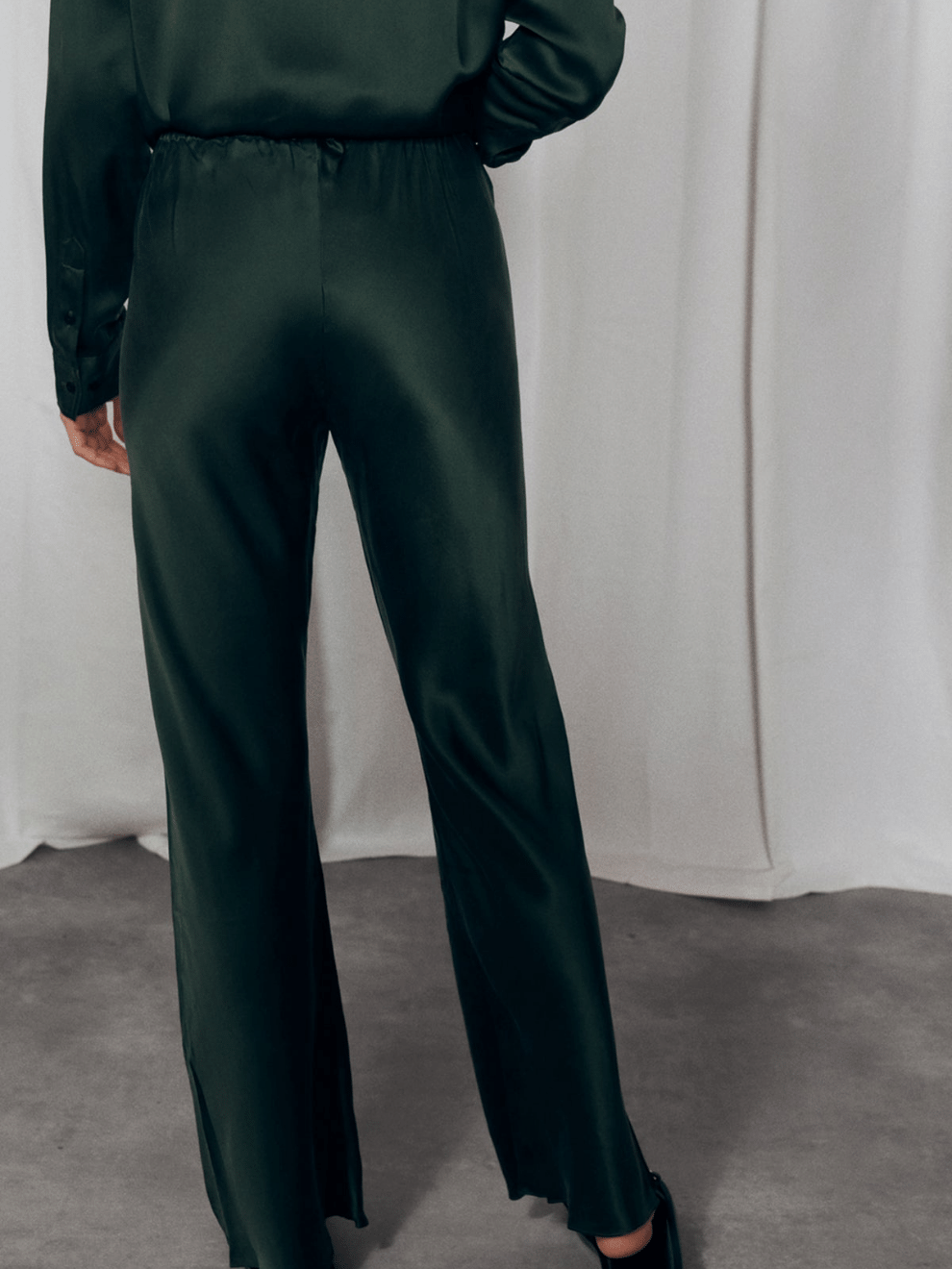 Bias Cut Pants in Cedar