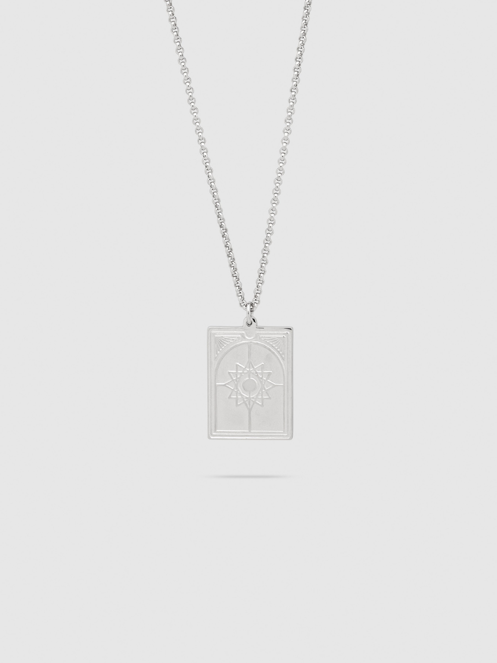 Tarot Star Pendant Necklace in Silver front