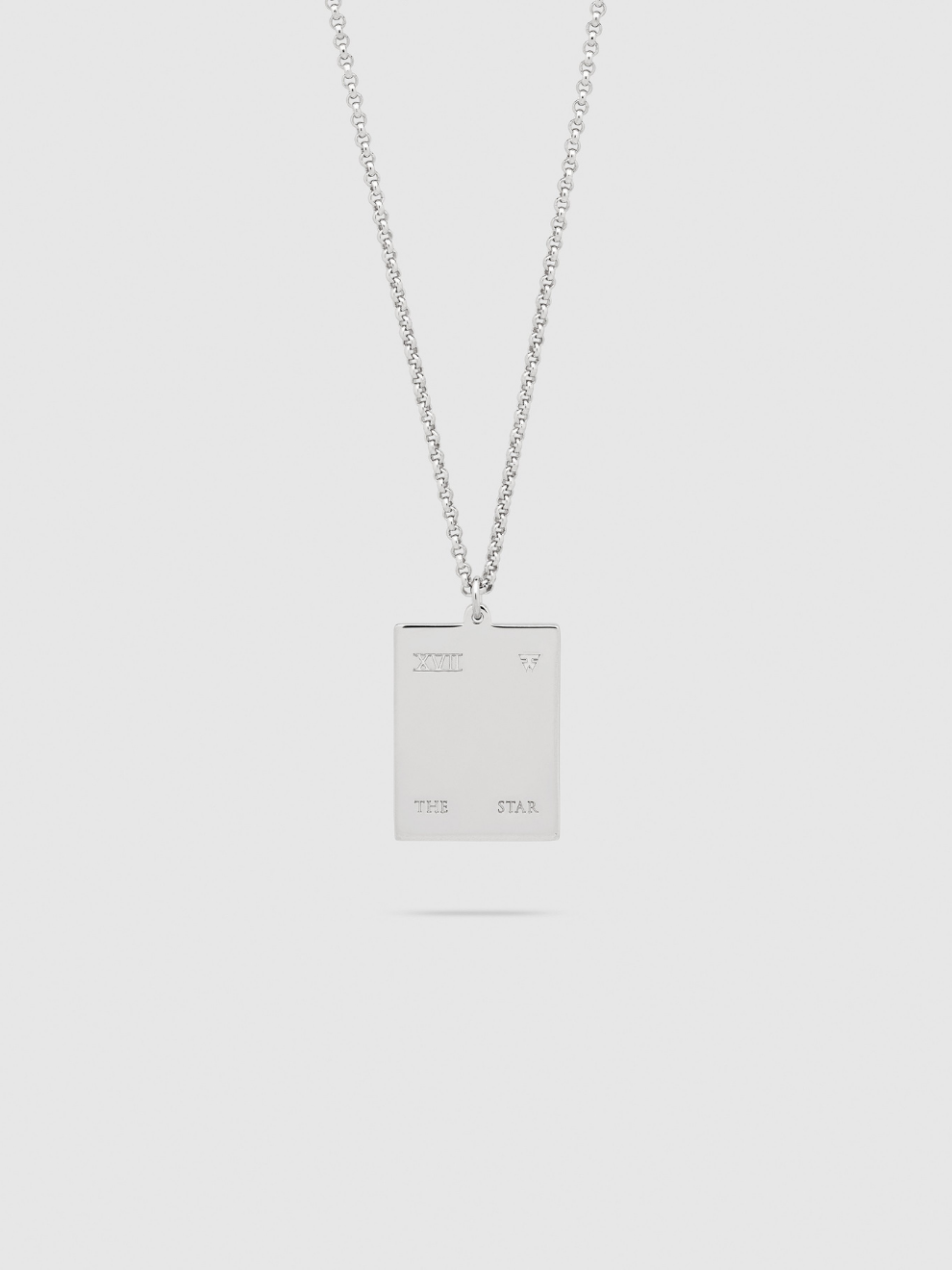 Tarot Star Pendant Necklace in Silver back