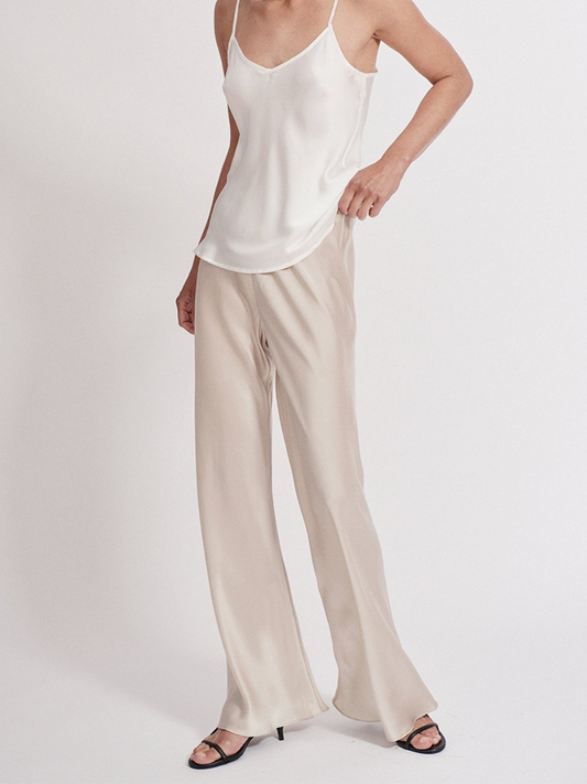 Bias Cut Pants in Hazelnut