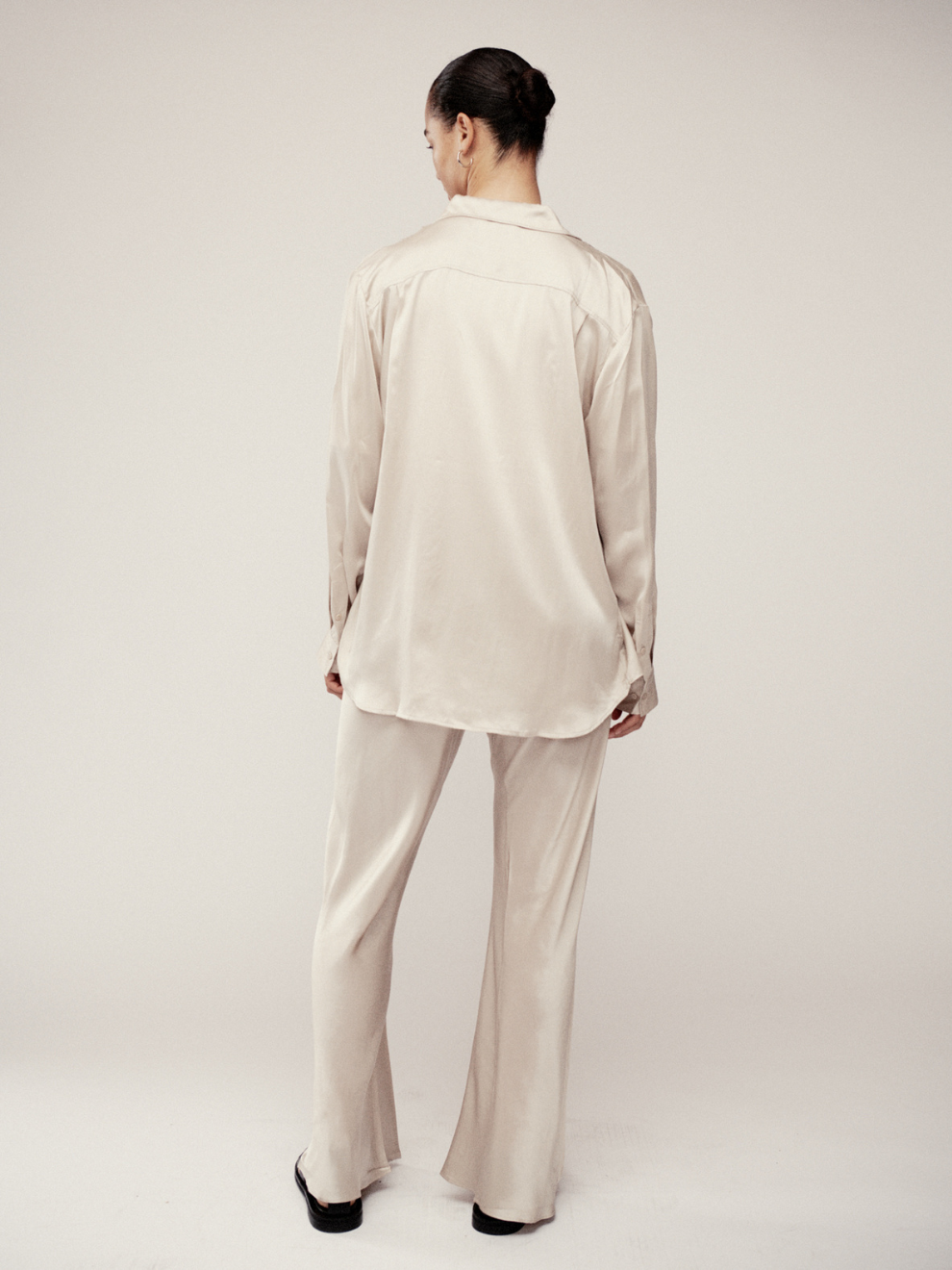 Bias Cut Pants in Hazelnut