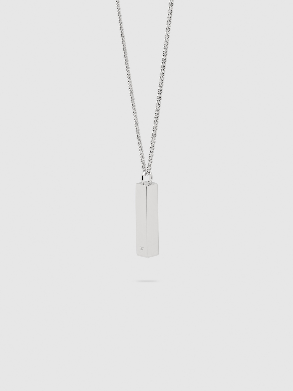 Tom Wood Cube Pendant Necklace in Silver Tiger Eye back