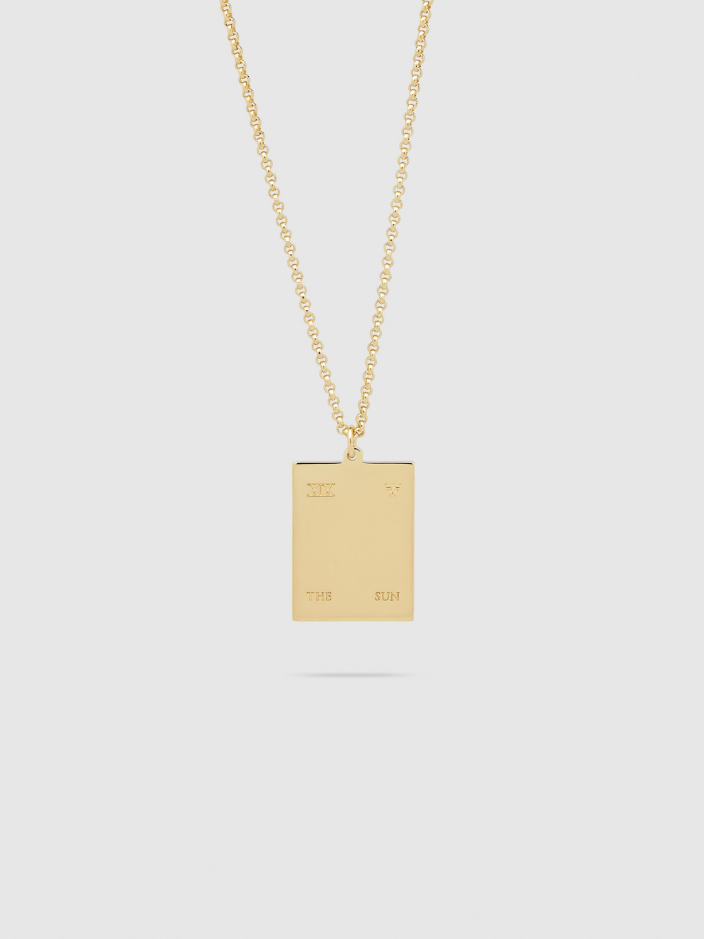 Tarot Sun Pendant Necklace in Gold