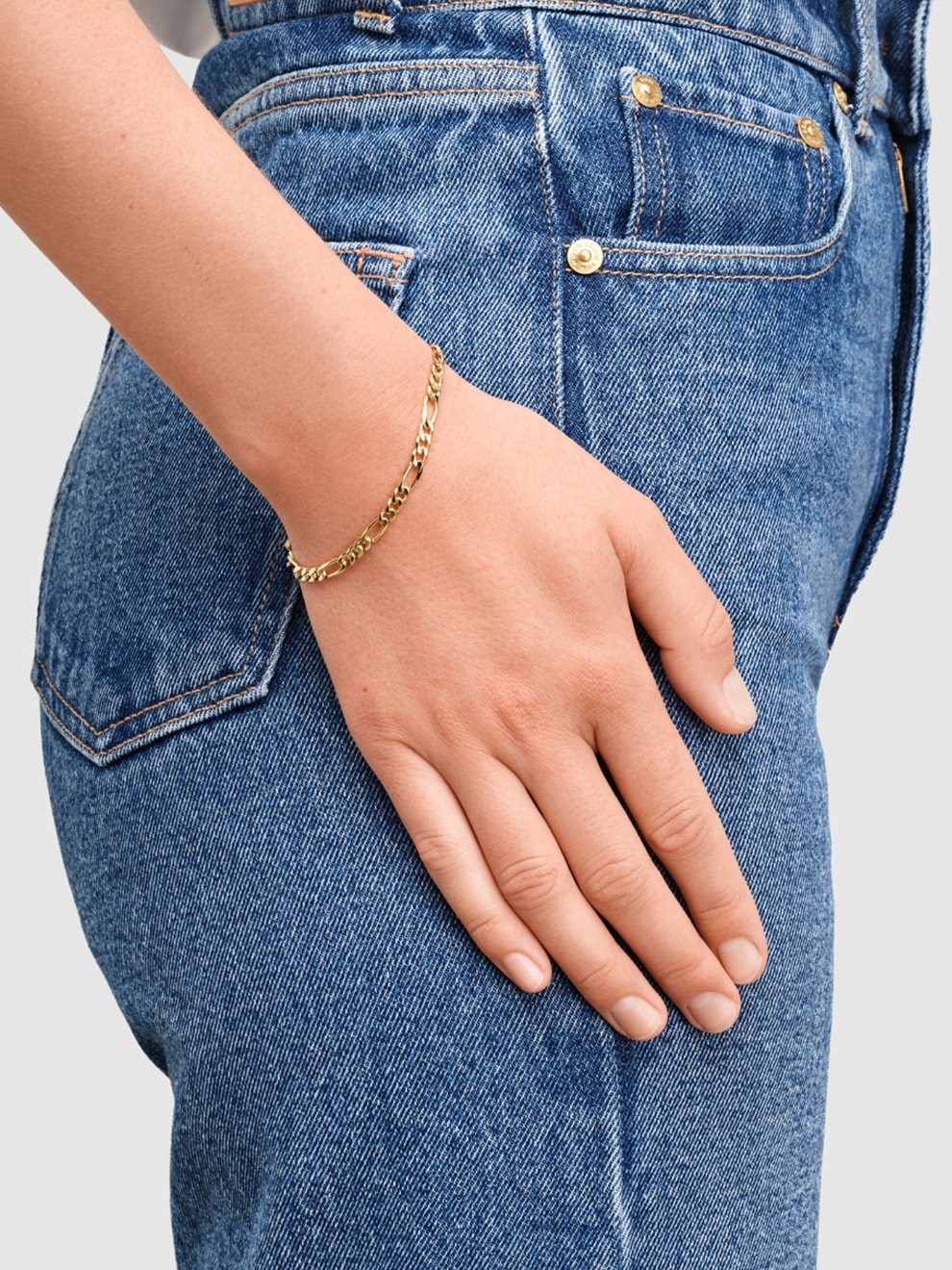 Figaro Bracelet Thick in Gold
