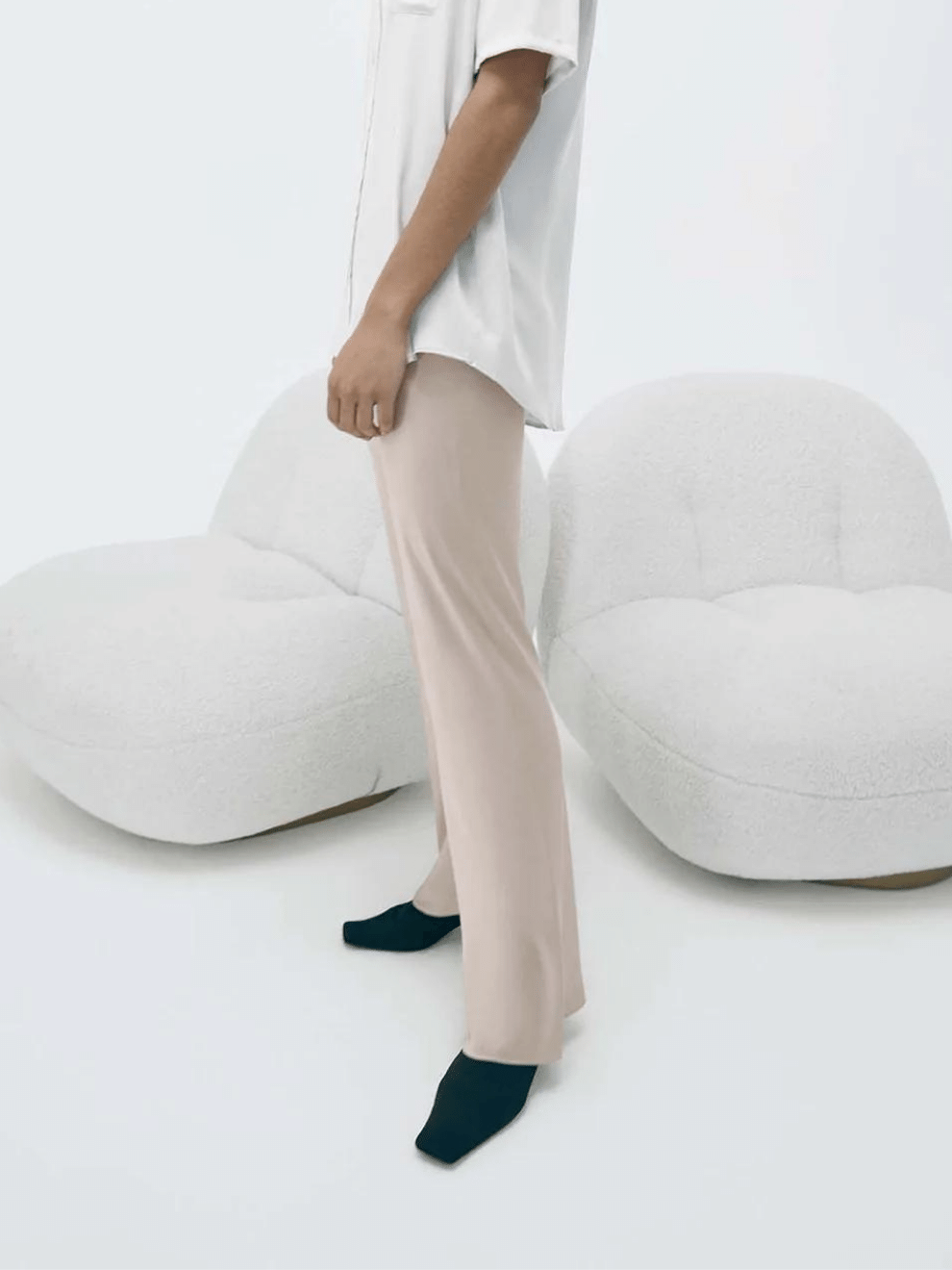 Bias Cut Pants in Hazelnut