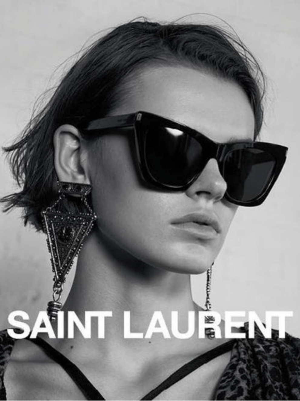 Kate Angular Cat-Eye Sunglasses in Black
