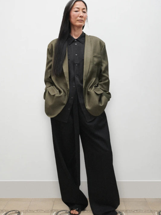 PRE-ORDER Silk Twill Miami Blazer in Pine