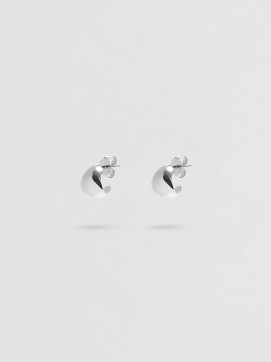 Fold Earrings in Silver