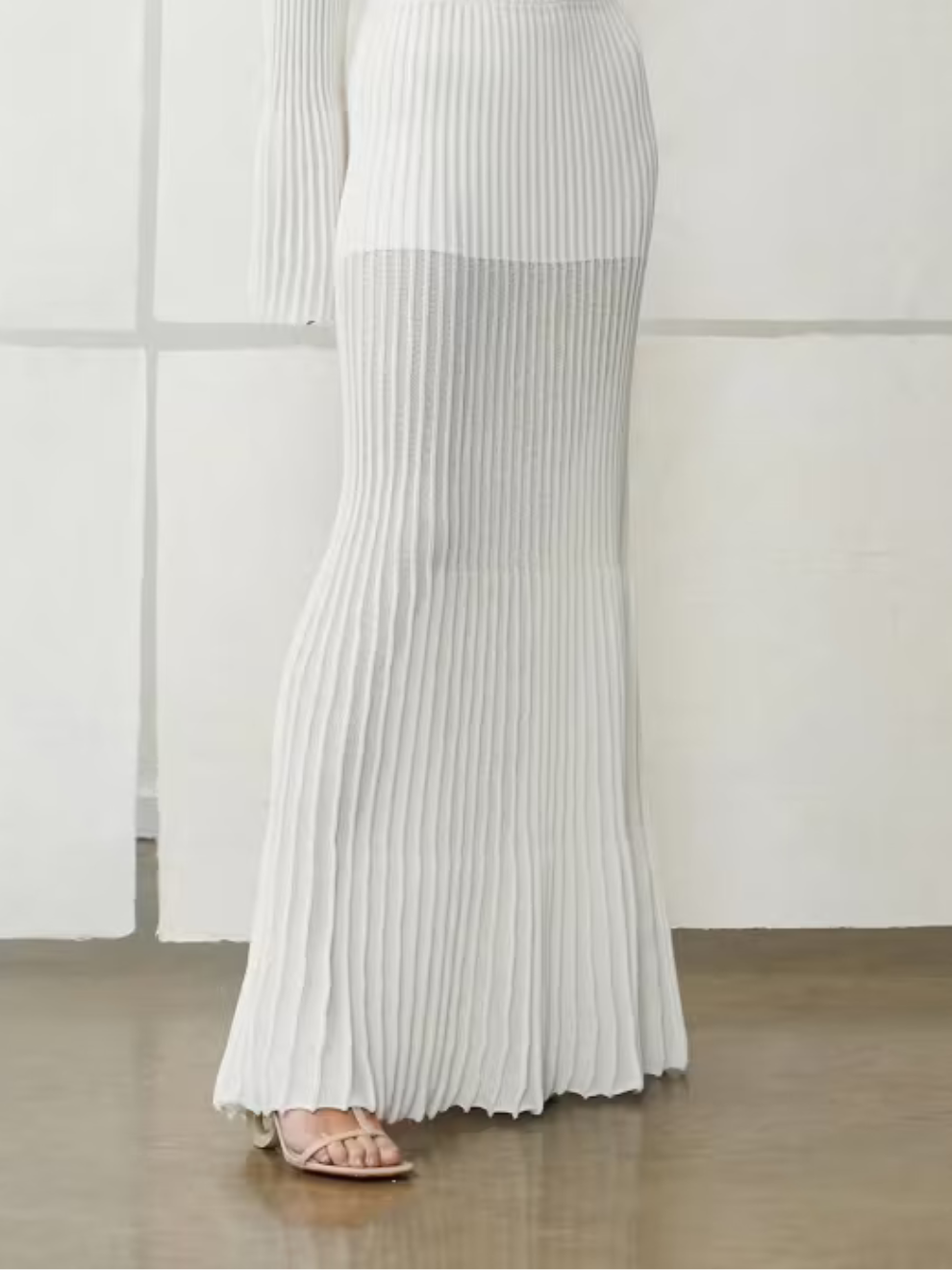 Manning Knit Skirt in Off White