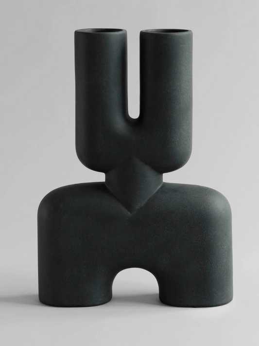 PRE-ORDER Cobra Double Hexa Tall Vase in Black