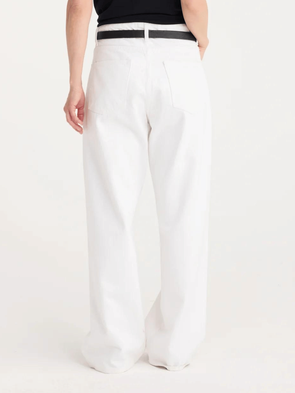 Low Waist Wide Leg Denim in White