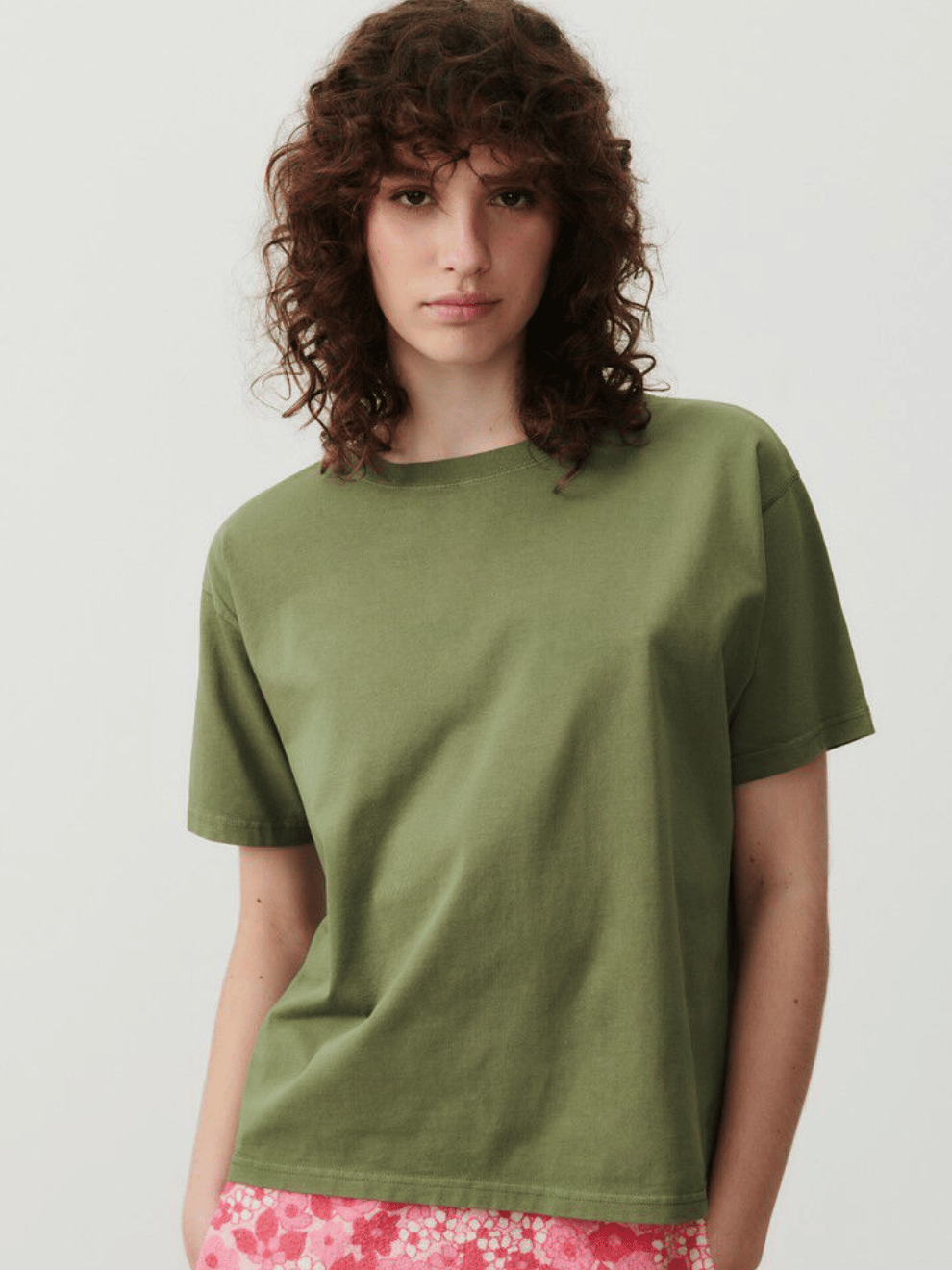 Fizvalley T-Shirt Round Neck in Vintage Army