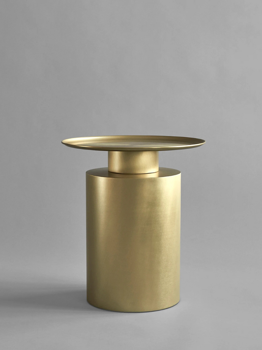 PRE-ORDER Pillar Table Tall in Brass