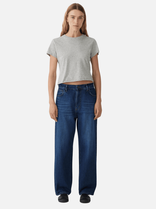 Slouch Straight Jean in Worn Indigo