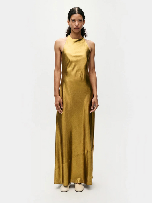 High Low Dress in Gold