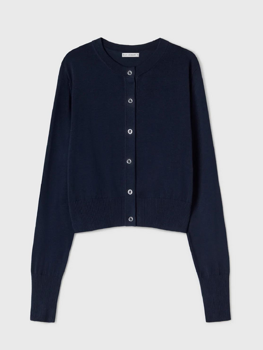 Cropped Cardigan in Midnight