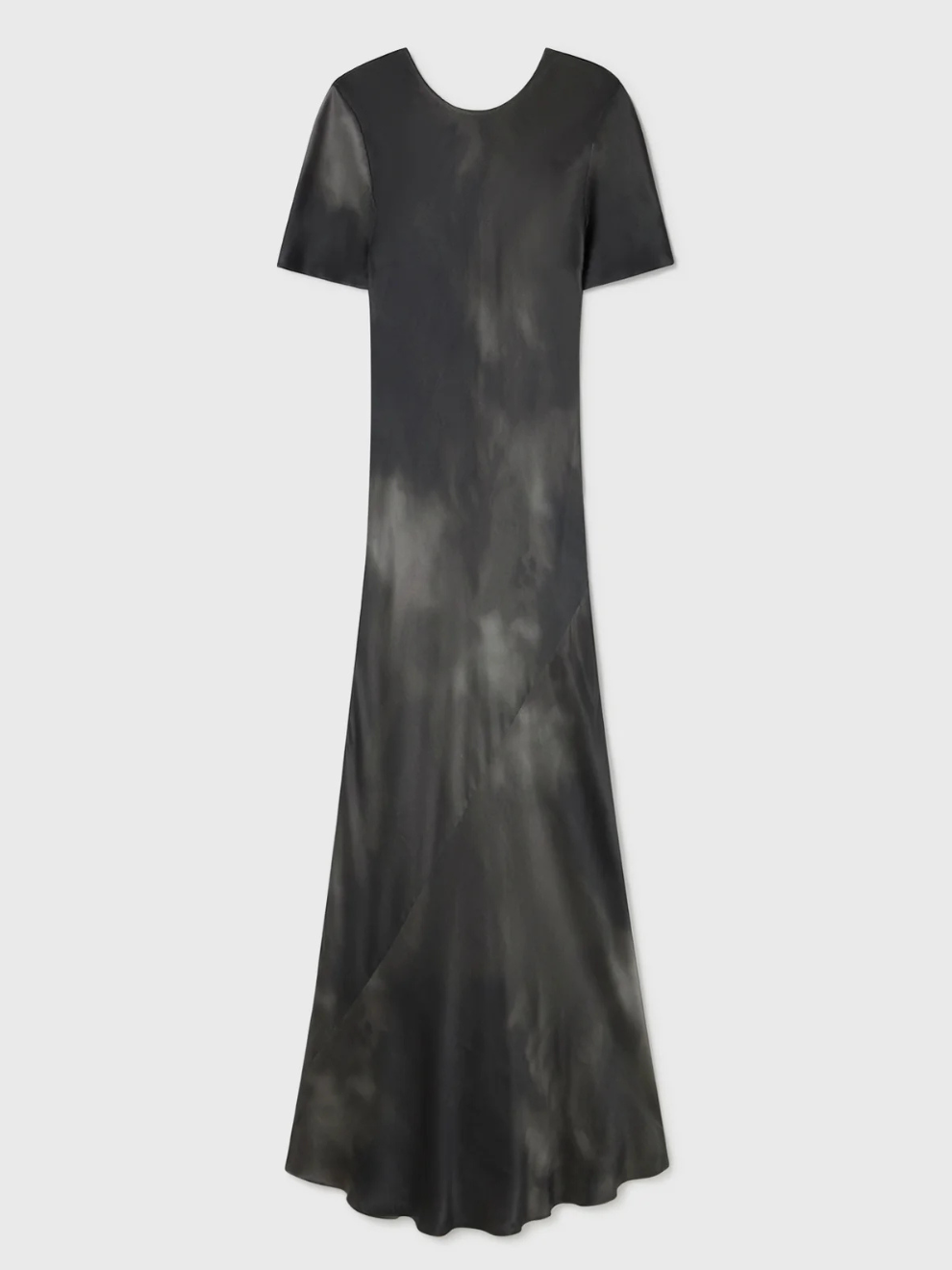 Short Sleeve Bias Dress in Smoke