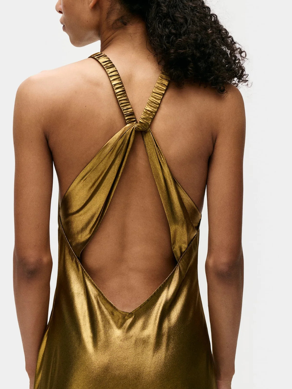High Low Dress in Gold – DB International