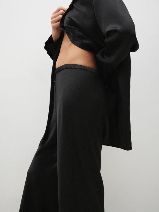 PRE-ORDER Bias Cut Pants in Black