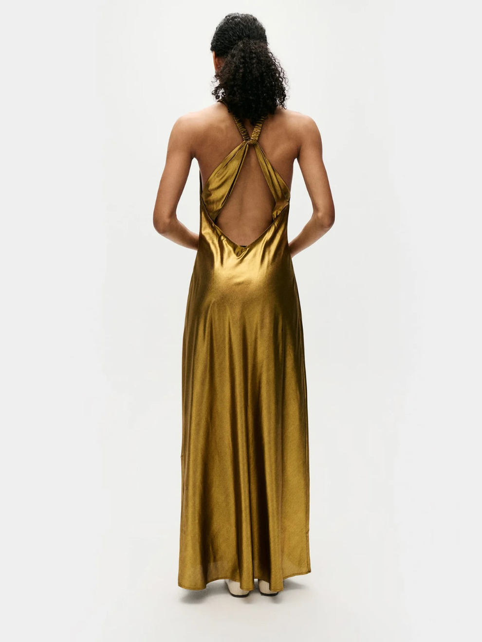 High Low Dress in Gold