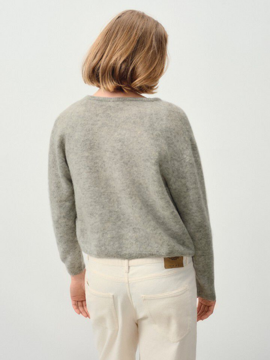 PRE-ORDER Vito Cardigan in Light Grey Melange