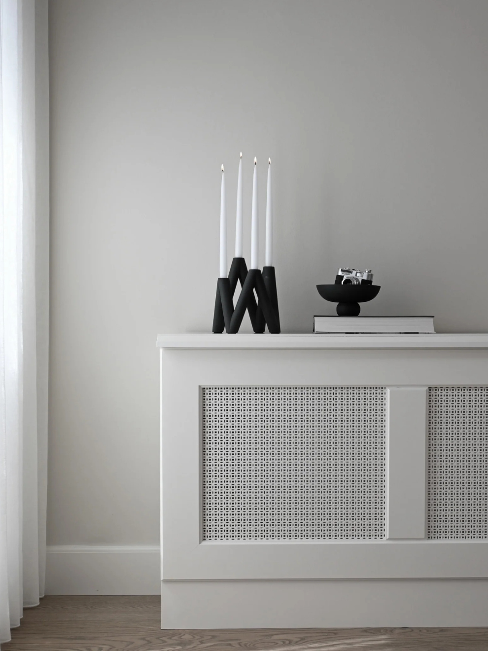 PRE-ORDER W Candle Holder in Black