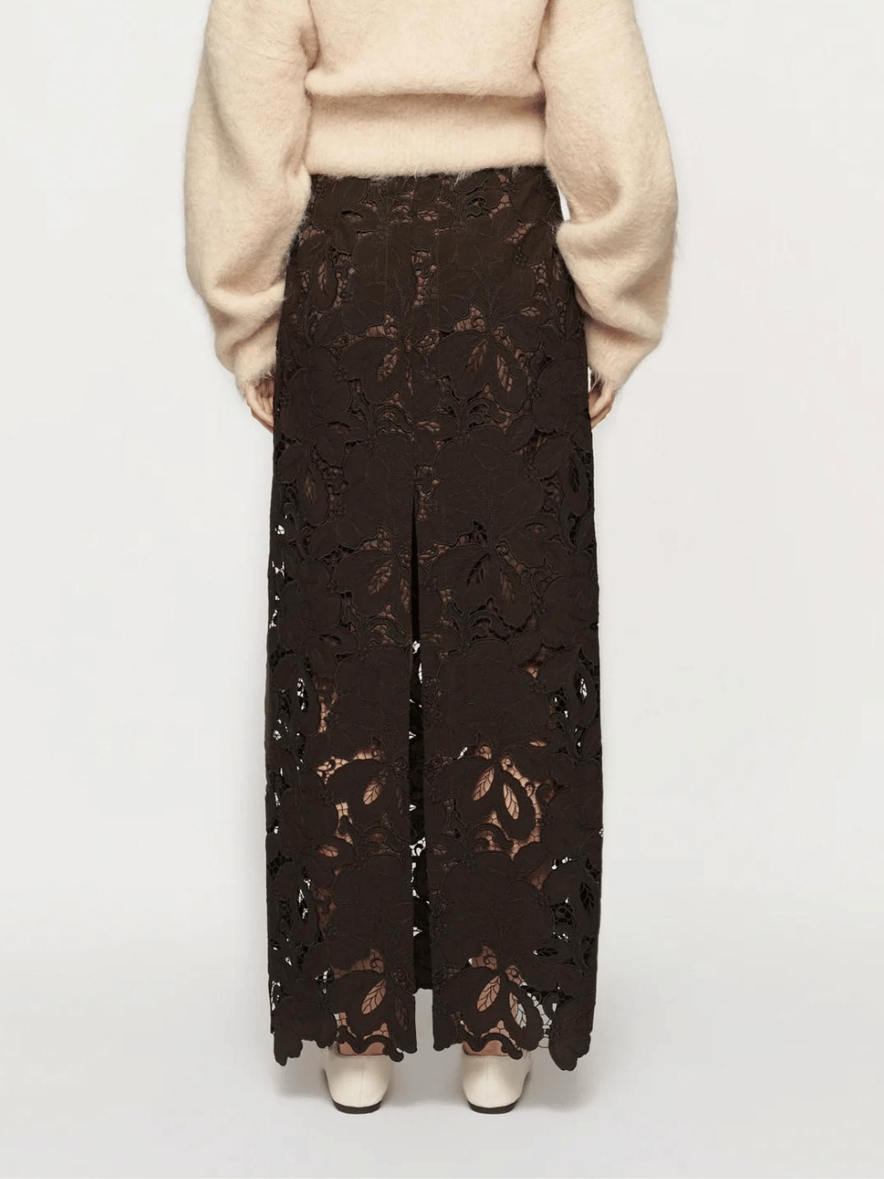 PRE-ORDER Morgan Skirt in Bitter Chocolate Lace