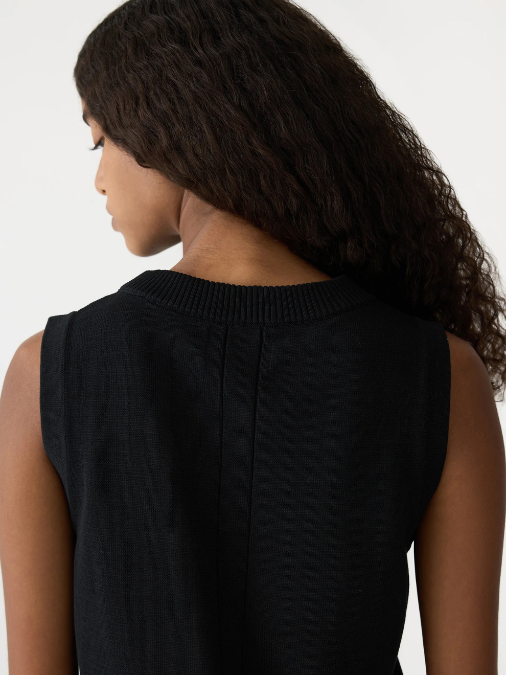 PRE-ORDER High Twist Cotton Knit Tank in Black