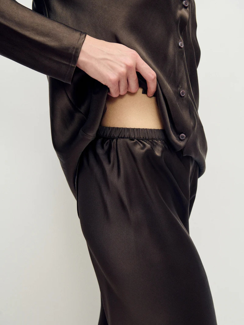 Bias Cut Pants in Mantis