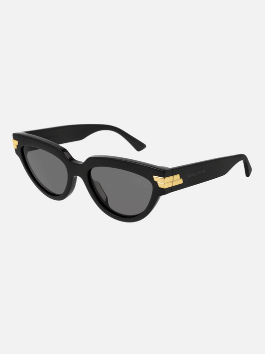 Cat Eye Gold Tone Sunglasses in Black