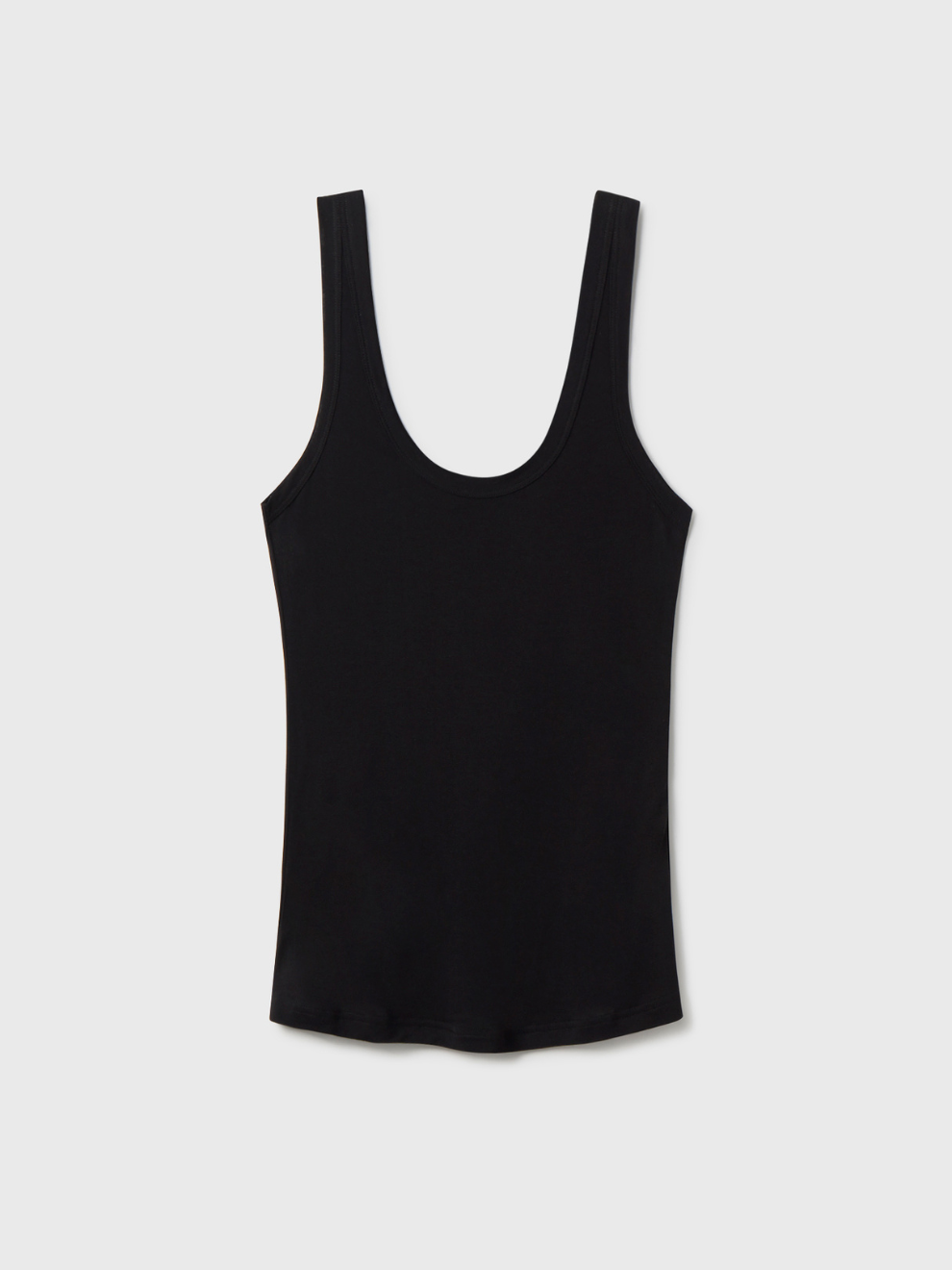 PRE-ORDER Jersey Modal Scoop Tank in Black