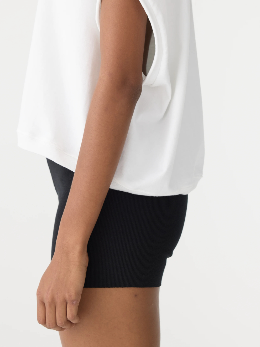 PRE-ORDER Boxy Cut Off Tank in White