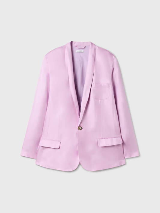 Silk Twill Miami Blazer in Lilac