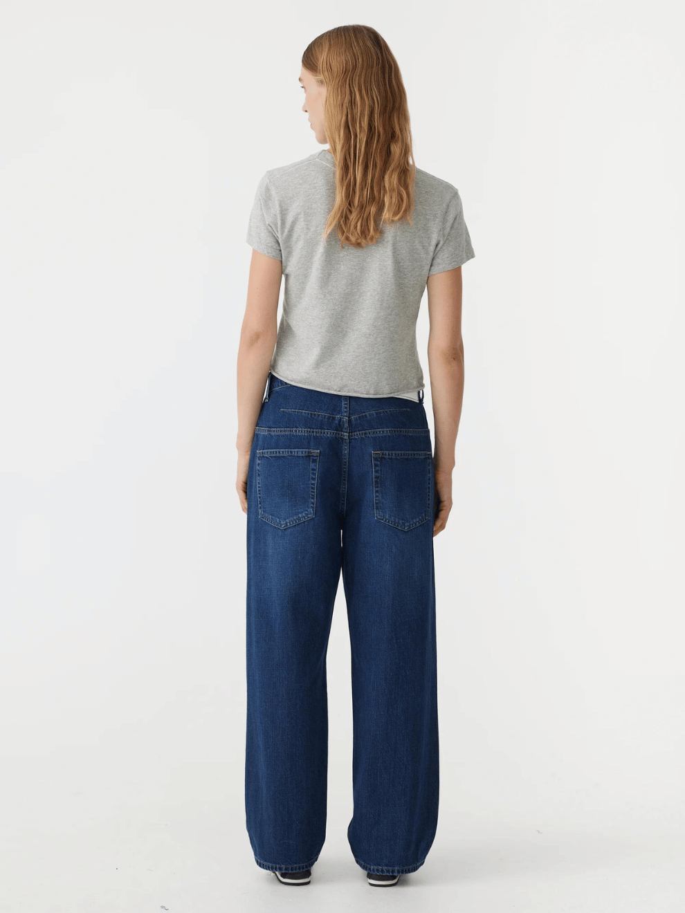 Slouch Straight Jean in Worn Indigo