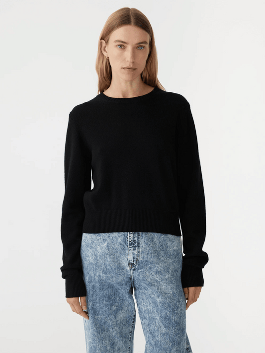 PRE-ORDER Wool Cashmere Classic Knit in Black
