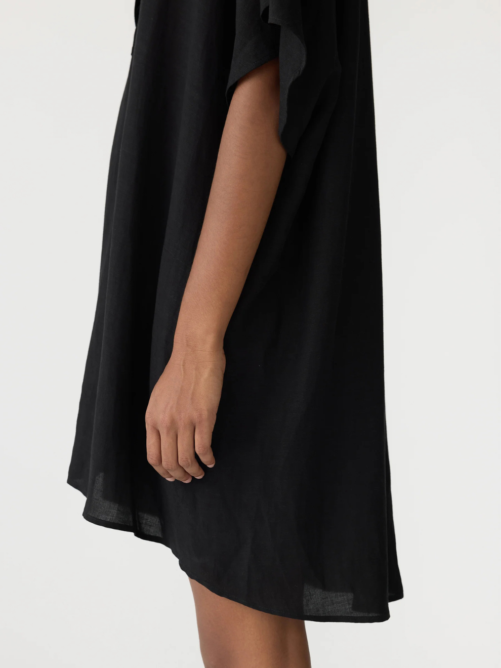 PRE-ORDER Boxy Placket Dress in Black