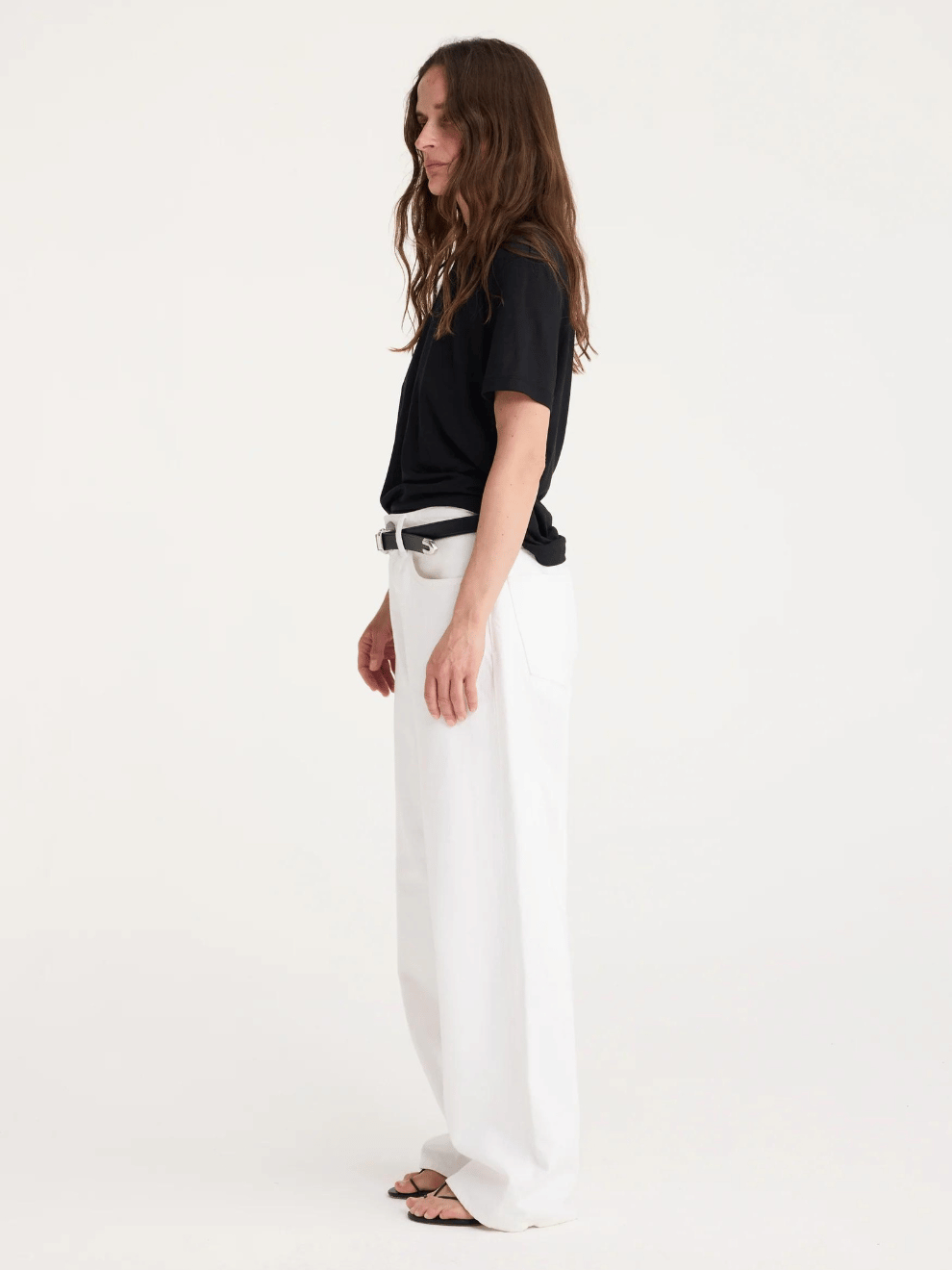 Low Waist Wide Leg Denim in White