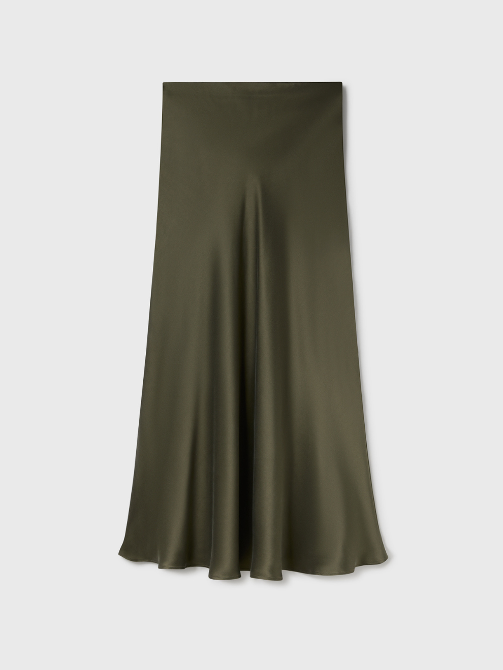 PRE-ORDER Long Bias Cut Skirt in Pine